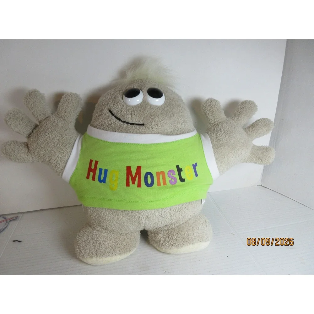 Millennium Products Group Hug Monster Large Plush Tan Green Shirt 14in Toy